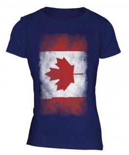 Canada Faded Flag Ladies T-Shirt