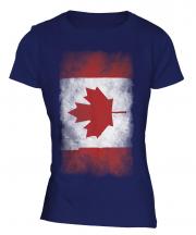 Canada Faded Flag Ladies T-Shirt