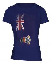 Cayman Islands Faded Flag Ladies T-Shirt