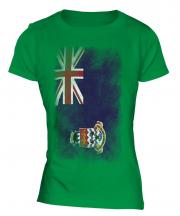 Cayman Islands Faded Flag Ladies T-Shirt