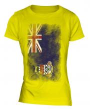 Cayman Islands Faded Flag Ladies T-Shirt