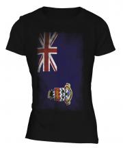 Cayman Islands Faded Flag Ladies T-Shirt