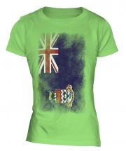 Cayman Islands Faded Flag Ladies T-Shirt