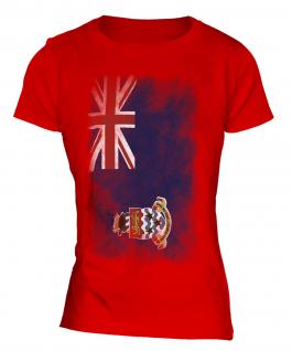 Cayman Islands Faded Flag Ladies T-Shirt
