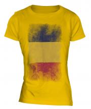 Chad Faded Flag Ladies T-Shirt