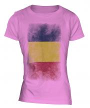 Chad Faded Flag Ladies T-Shirt
