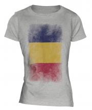 Chad Faded Flag Ladies T-Shirt