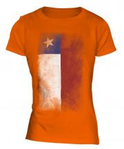Chile Faded Flag Ladies T-Shirt