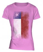 Chile Faded Flag Ladies T-Shirt