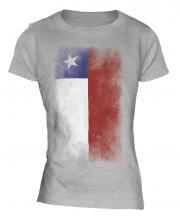Chile Faded Flag Ladies T-Shirt