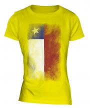 Chile Faded Flag Ladies T-Shirt