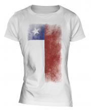 Chile Faded Flag Ladies T-Shirt
