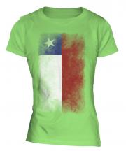 Chile Faded Flag Ladies T-Shirt