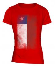 Chile Faded Flag Ladies T-Shirt