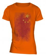 China Faded Flag Ladies T-Shirt