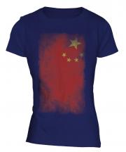 China Faded Flag Ladies T-Shirt