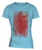 China Faded Flag Ladies T-Shirt