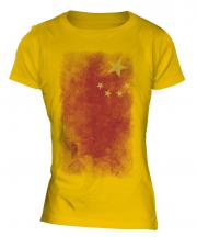 China Faded Flag Ladies T-Shirt