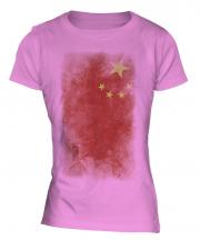 China Faded Flag Ladies T-Shirt
