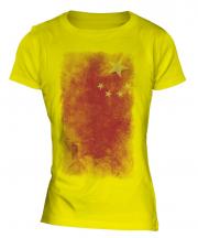 China Faded Flag Ladies T-Shirt