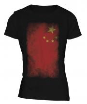 China Faded Flag Ladies T-Shirt