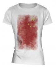 China Faded Flag Ladies T-Shirt