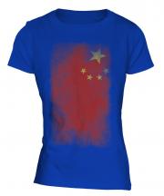 China Faded Flag Ladies T-Shirt