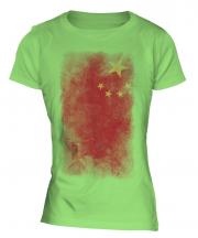 China Faded Flag Ladies T-Shirt