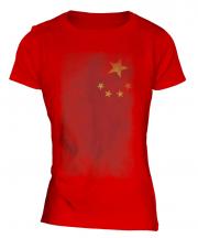China Faded Flag Ladies T-Shirt