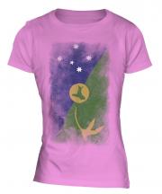 Christmas Island Faded Flag Ladies T-Shirt