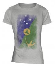 Christmas Island Faded Flag Ladies T-Shirt