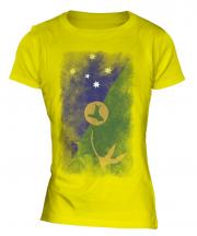 Christmas Island Faded Flag Ladies T-Shirt