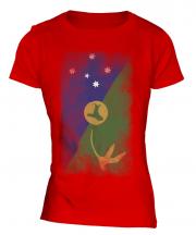 Christmas Island Faded Flag Ladies T-Shirt