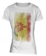 Chuvashia Faded Flag Ladies T-Shirt
