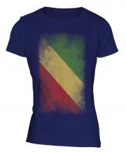 Congo Faded Flag Ladies T-Shirt