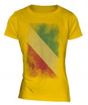 Congo Faded Flag Ladies T-Shirt