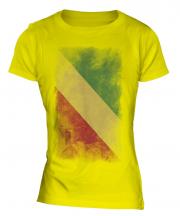Congo Faded Flag Ladies T-Shirt