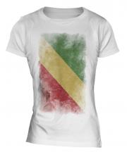 Congo Faded Flag Ladies T-Shirt