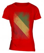 Congo Faded Flag Ladies T-Shirt