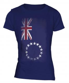 Cook Islands Faded Flag Ladies T-Shirt