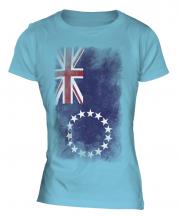 Cook Islands Faded Flag Ladies T-Shirt