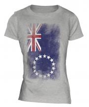Cook Islands Faded Flag Ladies T-Shirt