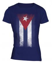 Cuba Faded Flag Ladies T-Shirt