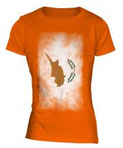 Cyprus Faded Flag Ladies T-Shirt