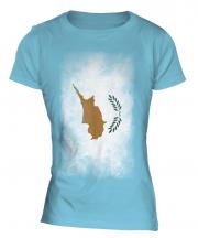 Cyprus Faded Flag Ladies T-Shirt