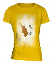 Cyprus Faded Flag Ladies T-Shirt