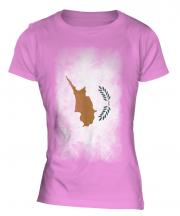 Cyprus Faded Flag Ladies T-Shirt