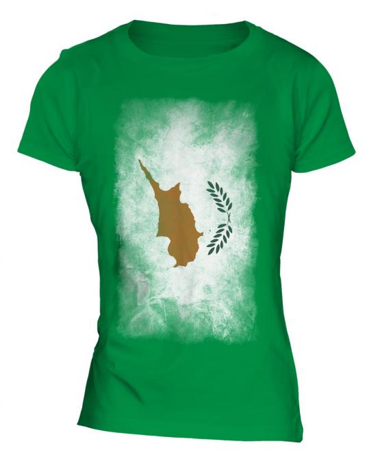 Cyprus Faded Flag Ladies T-Shirt
