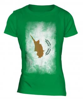 Cyprus Faded Flag Ladies T-Shirt