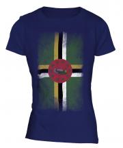 Dominica Faded Flag Ladies T-Shirt